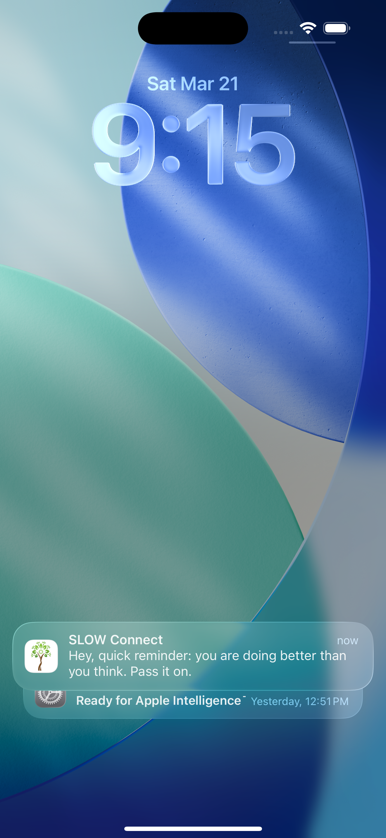 Words of Encouragement notification